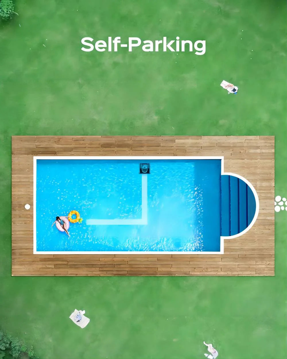 S1 Cordless Robotic Pool Vacuum Cleaner for Inground Pools up to 2200 Sq Ft, 200-Min Runtime Maintenance, Smart Path Planning with Wall Climbing, Scheduled Cleaning with APP Control, Black