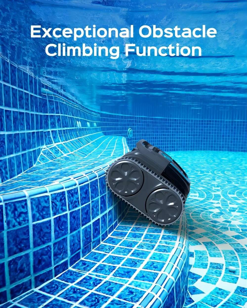 S1 Cordless Robotic Pool Vacuum Cleaner for Inground Pools up to 2200 Sq Ft, 200-Min Runtime Maintenance, Smart Path Planning with Wall Climbing, Scheduled Cleaning with APP Control, Black